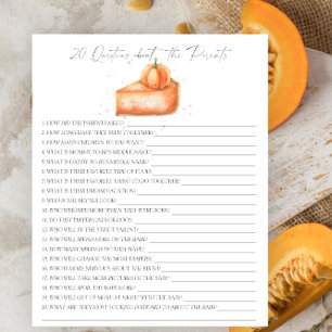 Papier Tarte citrouille - 20 questions sur les Parents