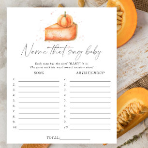Papier Tarte citrouille - Nom de ce jeu de baby shower de