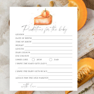 Papier Tarte citrouille - Prédictions et conseils pour bé