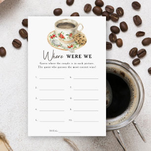Papier Tasse à café Baby shower Où étions-nous jeu