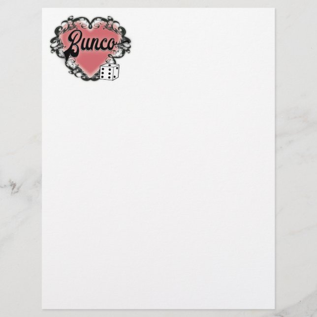Papier tatouage de coeur de bunco (Devant)
