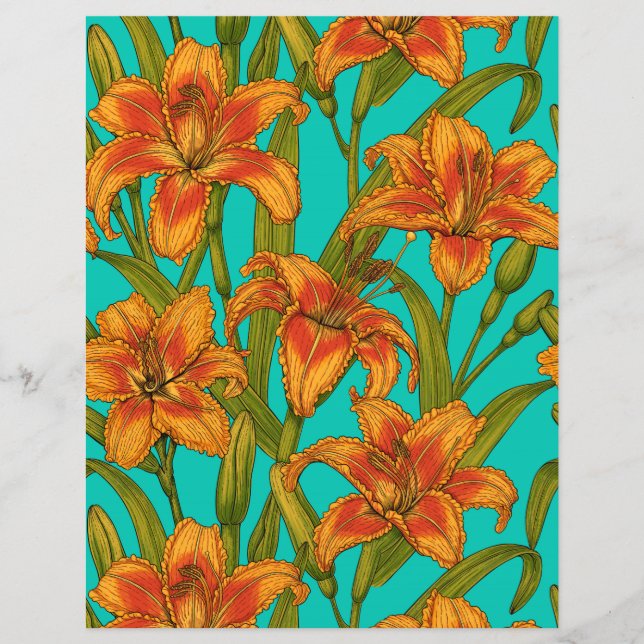 Papier Tawny fleurs quotidiennes (Devant)