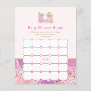 Papier Tea Party Baby shower Bingo Jeu