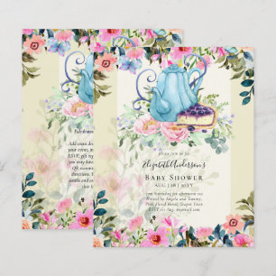 Papier Tea Party Baby Shower Invitations