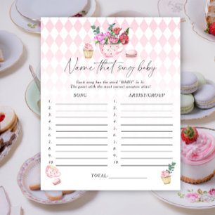 Papier Tea party - Nom de la chanson jeu de baby shower