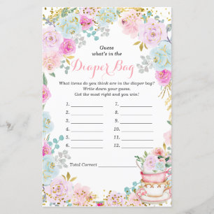 Papier Tea Party Pastel Guess What's In the Diaper Bag