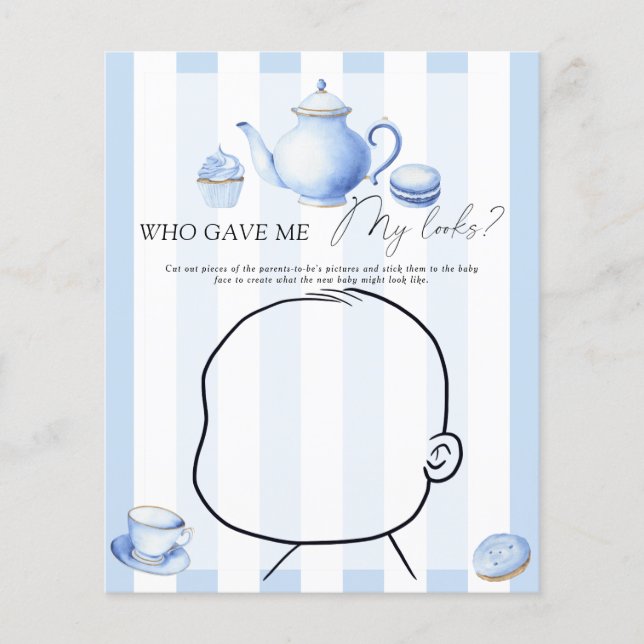 Papier Tea party - Qui m'a donné mon look baby game (Devant)
