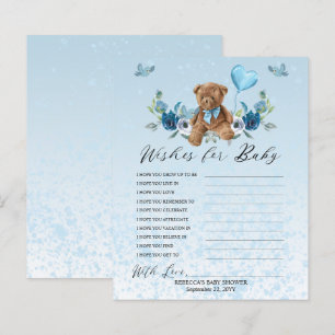 Papier Teddy Bear Blue Balloon Wives for Baby Game