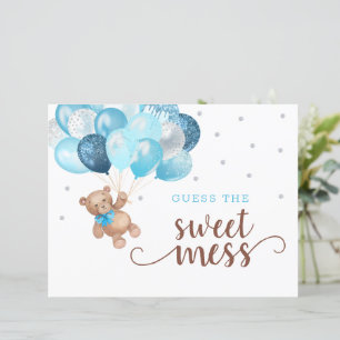 Papier Teddy Bear devine le jeu de couche de Baby shower