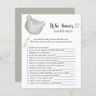 Papier Teddy Bear Qui connaît DADDY meilleur jeu