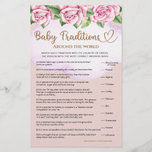 Papier Teddy ours fille baby shower bébé traditions