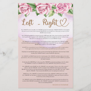 Papier Teddy ours fille baby shower gauche droite