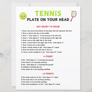 Papier Tennis Plate Sur La Tête