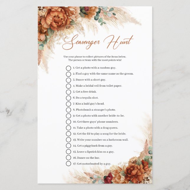 Papier Terracotta buegundy verdure pampas Scavenger Chass (Devant)