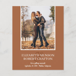 Papier Terracotta Photo Mariage Enregistrer La Date