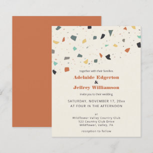 Papier Terrazzo Tile Confetti Budget Mariage Invitations