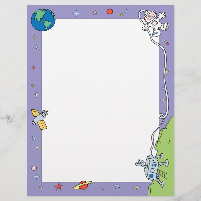Papier Tête de lettre de l'astronaute spatial (Devant)