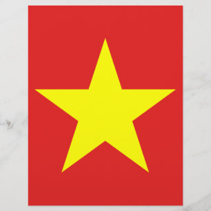 Papier Tête-lettre étoile jaune drapeau du Vietnam