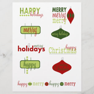 Papier Textes de vacances/Noël