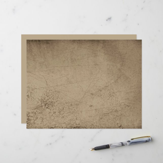 Papier Texture Grunge Rustic Old Sepia Scratches (Devant/Arrière en situation)