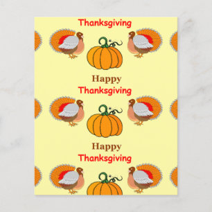 Papier Thanksgiving citrouille et dinde
