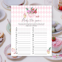 Thé à Gogo - Jeu pour Bébé. Jeu pour Baby Shower