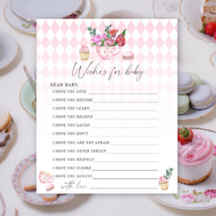 Papier Thé à la fête - Jeu de fête vœux pour jeu de béb