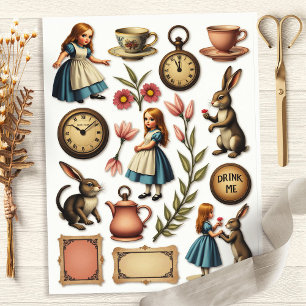 Papier Thé dansant vintage Alice Coupe méticuleuse Wonder