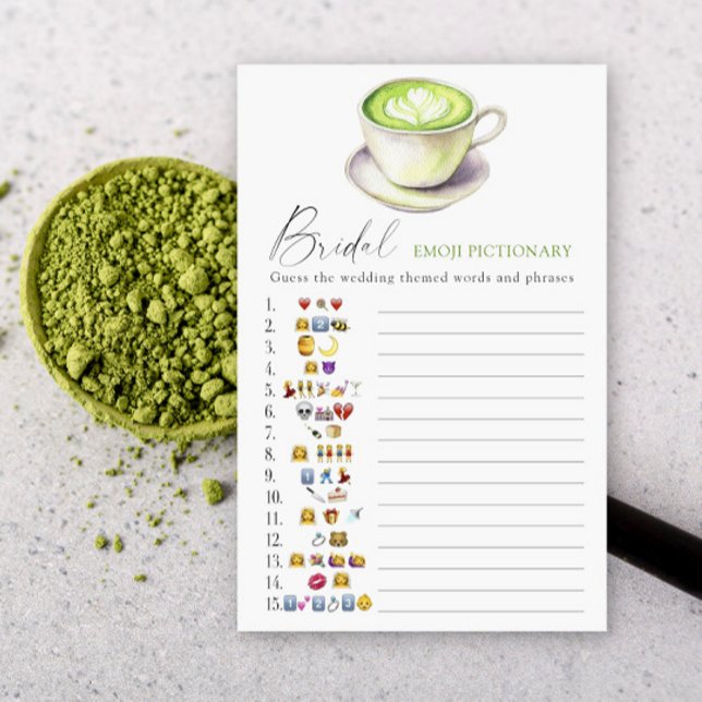 Papier Thé de Matcha Douche nuptiale émoticône (Créateur téléchargé)