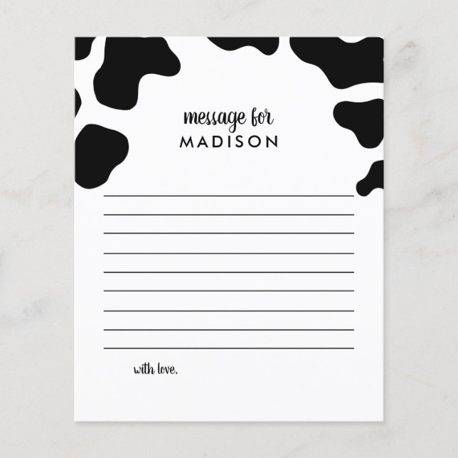 Papier Thème de la vache sainte Anniversaire Heure Capsul (Devant)