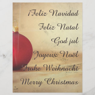 Papier Thème de Noël avec balle de Noël