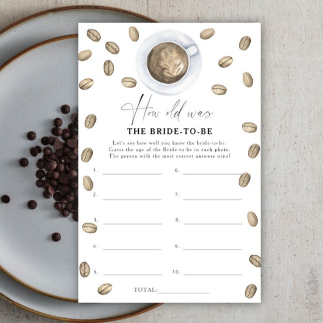 Papier Thème du café Quel âge avait la mariée pour être u (Créateur téléchargé)