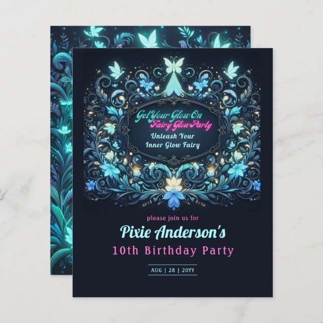 Papier Thème Fairy Fairy Party - Fairytale After Dark (Devant / Derrière)