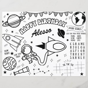 Papier Thème spatial - Coloration des astronautes - Décor