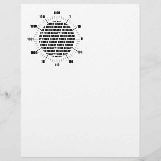 Papier Think Binary Clock (Devant)