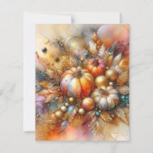 Three Pumpkin Autumn Fall Scrapbook Paper