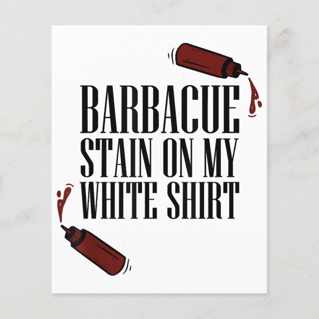 Papier Tige barbecue sur mon blanc (Devant)
