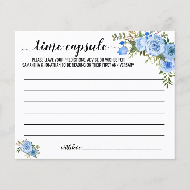 Papier Time Capsule Conseils Couples Douche anglais espag (Devant)