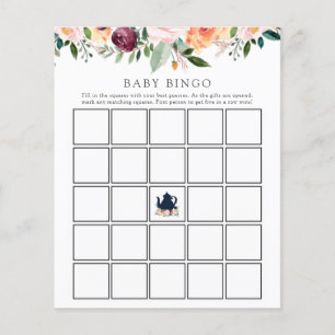 Papier Time for Tea Baby Bingo Game Card