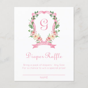 Papier Tirage au sort de couche à crête florale rose