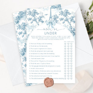 Papier Toile française sur ou sous la douche nuptiale