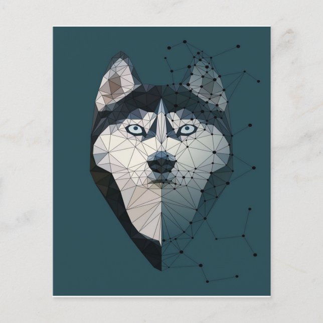 Papier Toile Husky Constellation (Devant)
