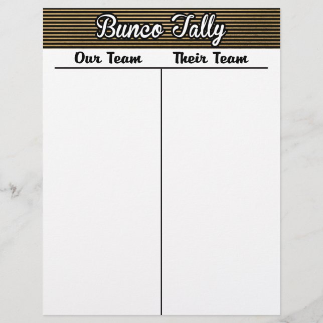 Papier Tôle Bunco - Bande noire et or (Devant)