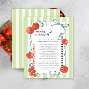 Papier Tomate - jeu de baby shower : maman ou papa ?
