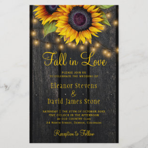 Papier Tombez amoureux des tournesols rustiques de campag