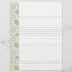 Papier Tons de Chartreuse Vert Retro Motif Floral