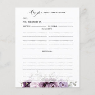 Papier Tons de la Dusty Purple Blooms Fête des mariées Re