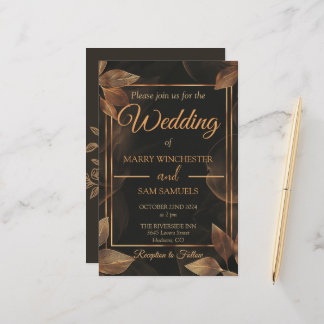 Papier Tons de terre | Faire-part de mariage minimaliste