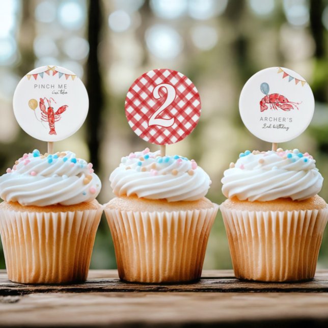 Papier Toppers de cupcake d'anniversaire de 2 po imprimé (Créateur téléchargé)