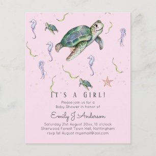 Papier Tortue de mer et amis bébé garçon ou fille douche 
